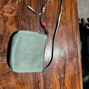 Fossil Turquoise Green Leather Crossbody Bag
